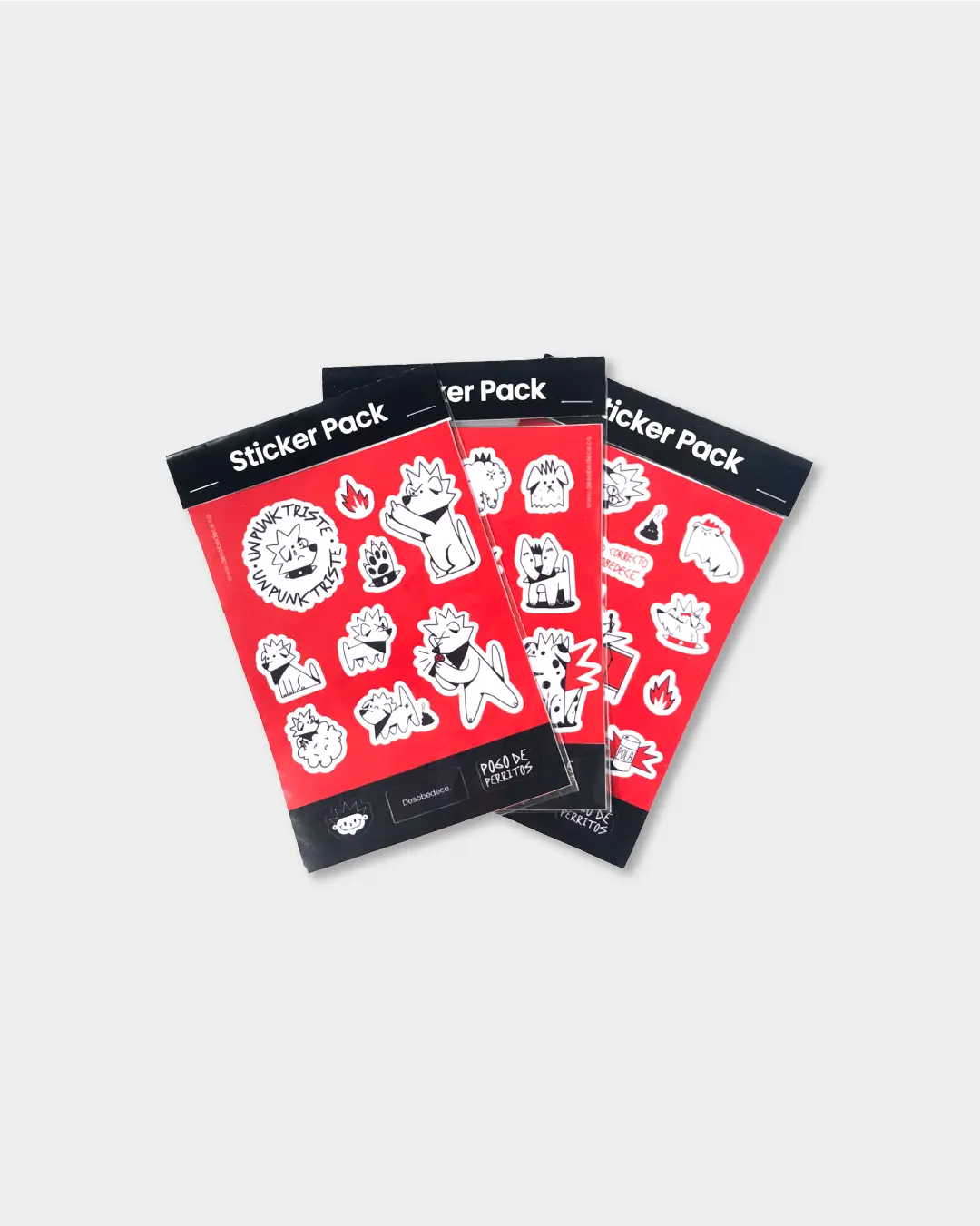 Sticker Pack de 3: Pogo de Perritos